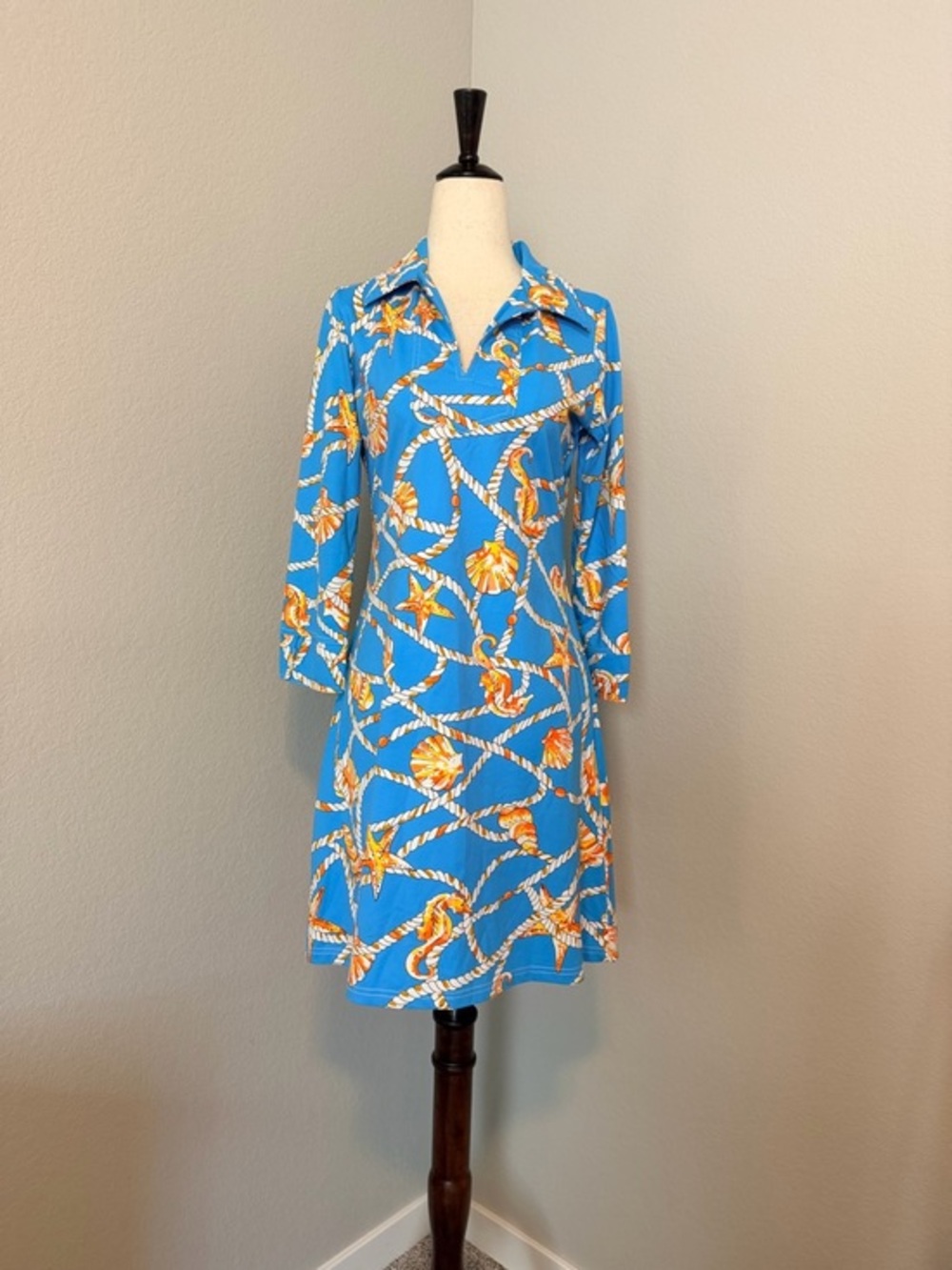 Barbara Gerwit Nautical Sea Life Shift Dress